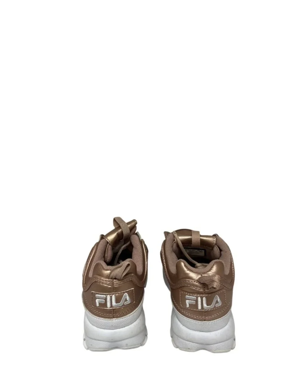 Fila Women's Disruptor II Premium Athletic Shoe Rose Gold Size 7M